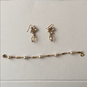 Bracelet and Drop Earrings